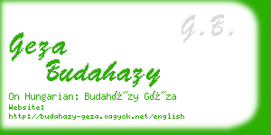 geza budahazy business card